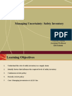 Managing Uncertainty: Safety Inventory: Peeyush Pandey Assistant Professor IIM Rohtak