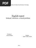 English Report: Induced Abortion-A Social Problem