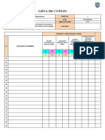 Lista de Cotejo Morochucos