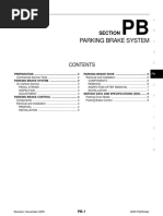 Pathfinder 2005 - Parking Brake