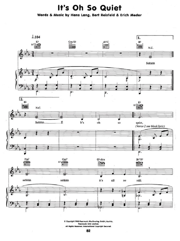 Hans Lang It S Oh So Quiet Lyrics