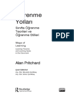 Öğrenme Yolları Sınıfta Öğrenme Teorileri Ve Öğrenme Stilleri (2015, Routledge)