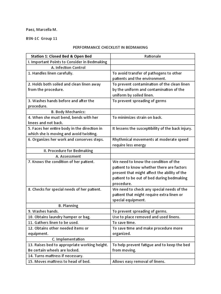 Open vs Closed Bed Procedures | PDF | Bed | Hand Washing