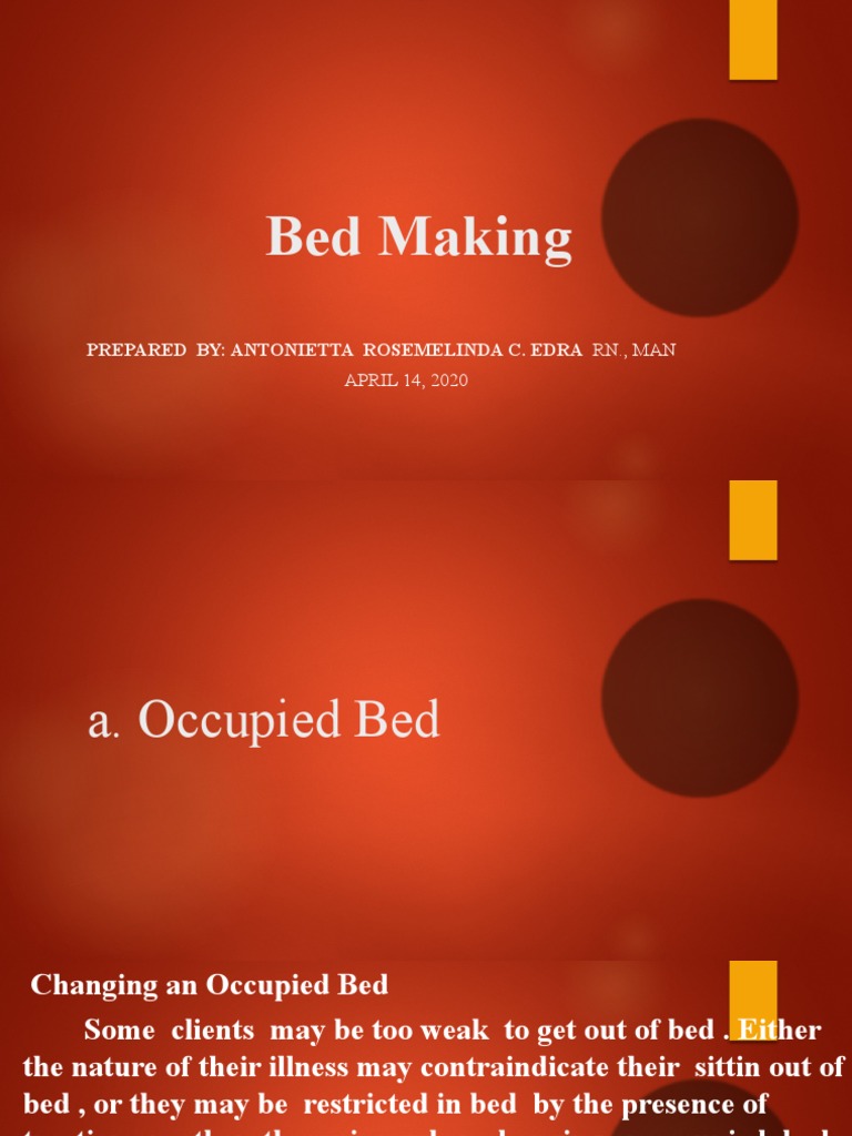 2020 BED MAKING Fundamentals of Nursing PDF Bed Bedding