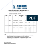 CBSE Class 12 Computer Science Practical Exam Date Sheet