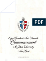 St. John's University Commencement Program, June 1981