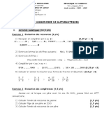 EPREUVE HARMONISEE DE MATHEMATIQUES - 1ères Années - Période 4 - 2021-2022