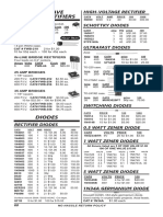 Full wave rectifiers, bridge rectifiers, Schottky diodes, zener diodes