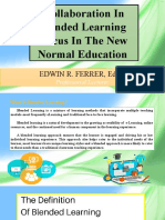 Collaboration in Blended Learning Focus in The New Normal Education