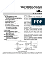 Mca1101-Xx-5: High Accuracy Current Sensor Ic With 1.5Mhz 3Db Bandwidth and Isolation 5A, 20A, 50A, 5V, Fixed Gain