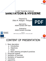 Sanitation & Hygiene: Asean GMP Training Module