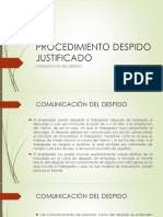 Procedimiento Despido Justificado - Comunicacion Despido