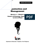 OrganizationManagement11_Q1_Mod5_NatureofPlanningTypesandLevelsofPlans_v1