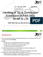 Handling of Tei & Contribution Submission in Ran Wgs For NR & Lte