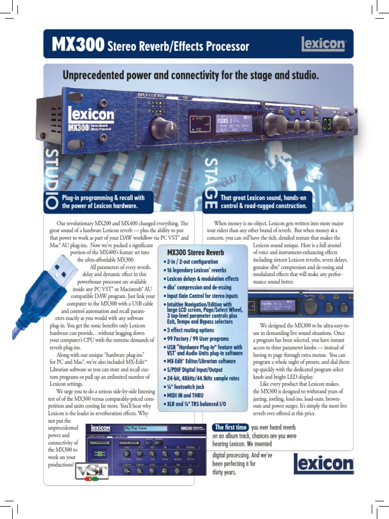 Stereo Reverb/Effects Processor: Unprecedented Power and Connectivity ...