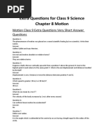 Extra Questions Chapter 8 Motion