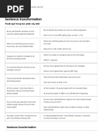 Thẻ ghi nhớ - Sentence transformation - Quizlet