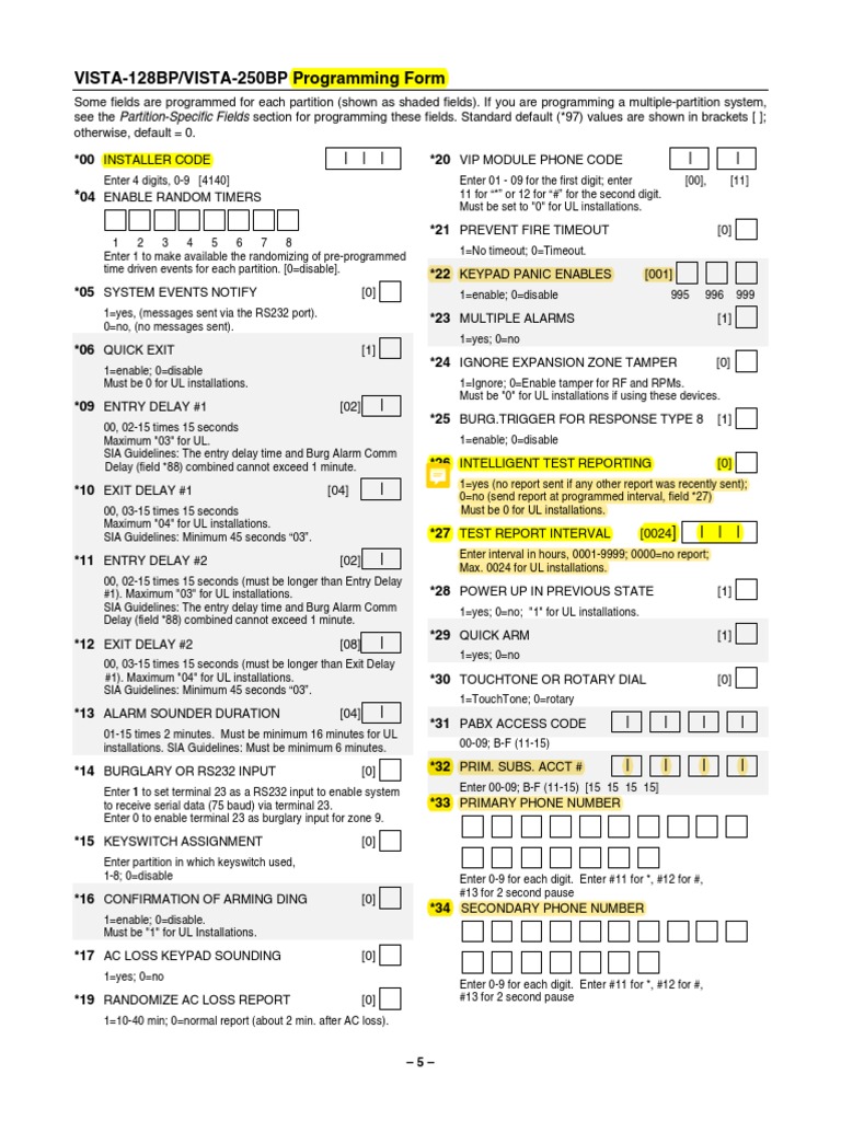 Vista 128BP & 250BP Programacion PDF Telephone Number Electronics