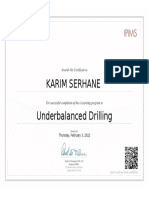 Karim Serhane Underbalanced Drilling: Thursday, February 3, 2022