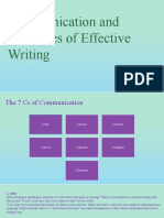 Communication and Principles of Effective Writing