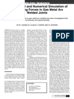 Experimental and Numerical Simulation of Restraining Forces in Gas Metal Arc Welded Joints