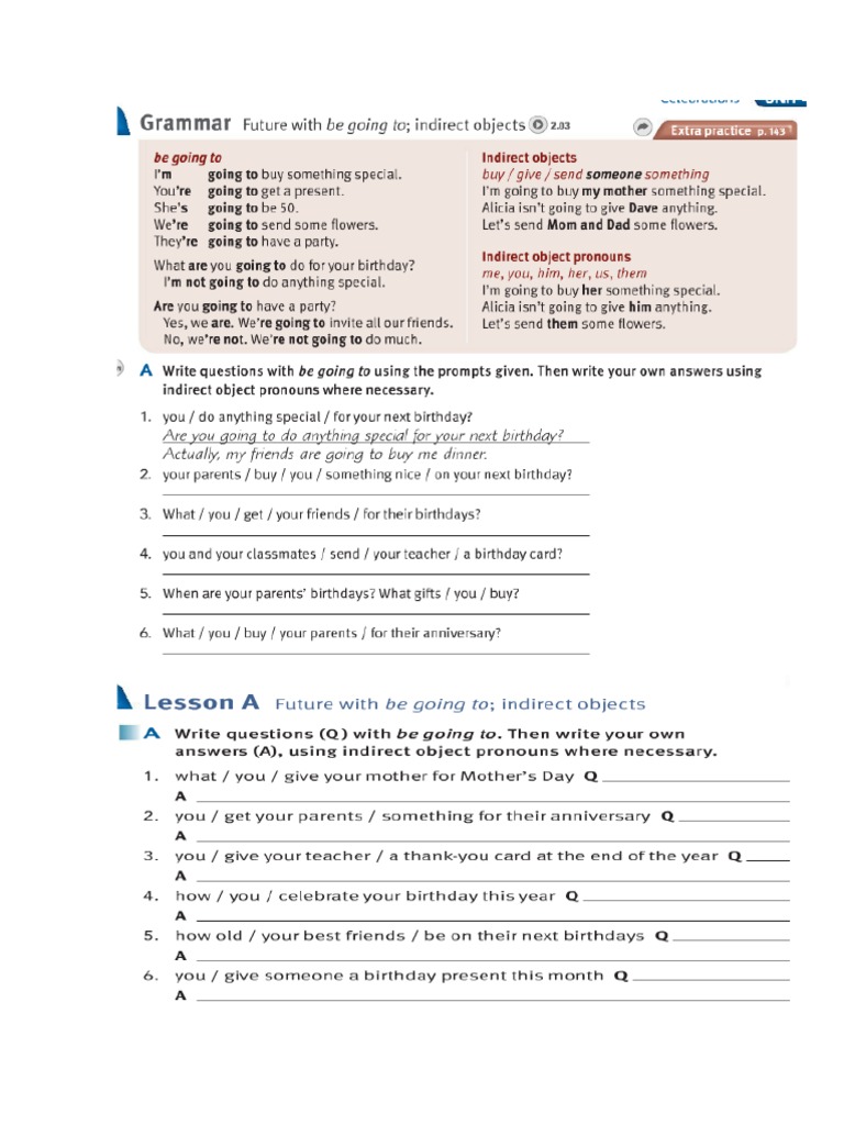 Unit 4 Lessons A and B Activities | PDF
