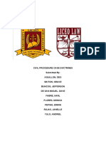 Civil Procedure Case Doctrines Submitted By: Aguillon, Deo Bation, Grace Buncog, Jefferson de San Miguel, Dave Fabre, Karl Flores, Monica Pepino, Erwin Rojas, Janelle Yulo, Andriel