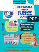 Cartel de regreso seguro a clases