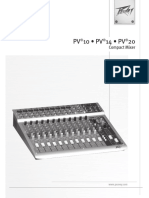 Peavey Pv10 Usb 10 Channel Recording Mixer With Usb and 00512740 93710 User Manual