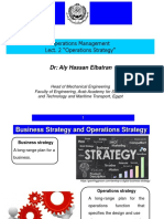 Operations Management Lect. 2 "Operations Strategy": DR: Aly Hassan Elbatran