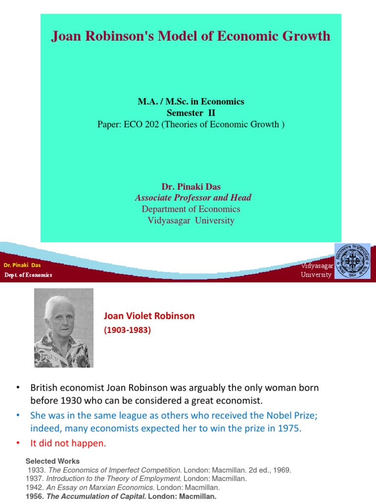 Joan Robinson's Economic Growth Model | PDF | Economics | Capitalism