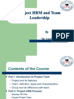 Project HRM and Team Leadership: by DR Assefa T