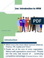 Chapter One: Introduction To HRM: Prepared by Dr. Assefa