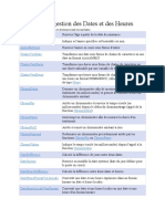 Fonctions de Gestion Des Dates Et Des Heures