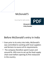 Mcdonald'S: - Sourcing The Right Potato