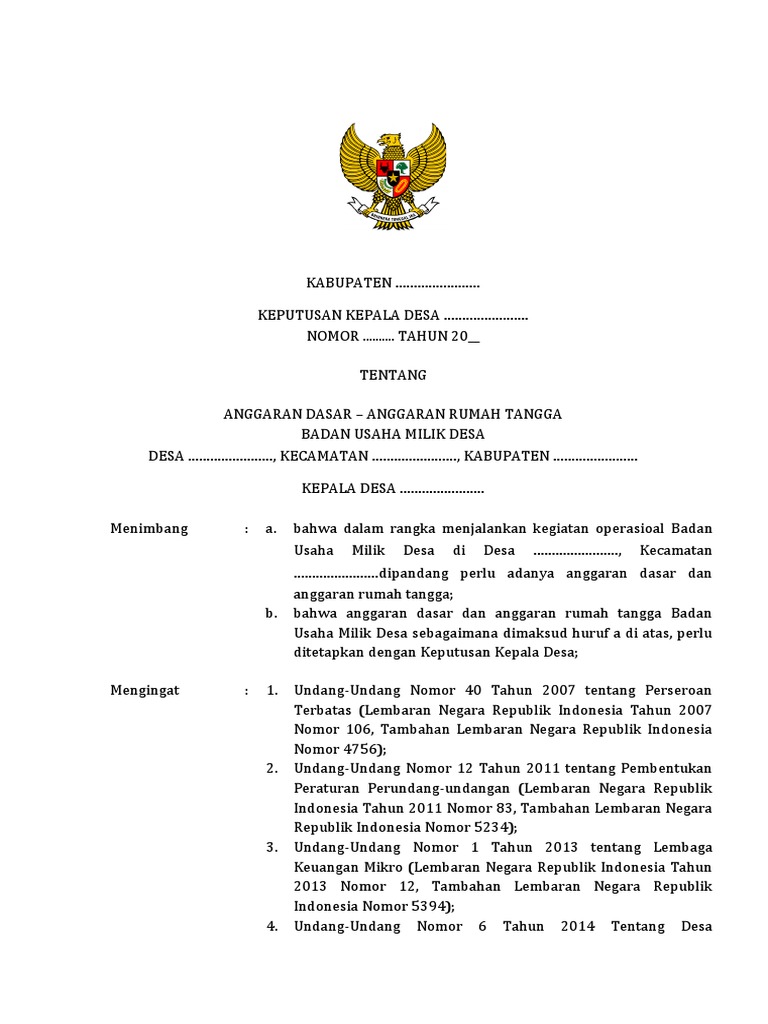 Format AD ART BUMDesa PDF