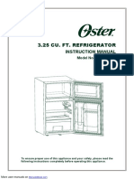 3.25 Cu. Ft. Refrigerator: Instruction Manual
