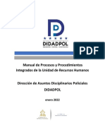 Manual de Procesos y Procedimientos Integrados de La Unidad de Recursos Humanos - Final