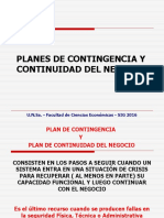 Planes de Contingencia y Continuidad Del Negocio