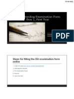 Understanding Examination Form Sem 1, First Year: Steps For Filling The DU Examination Form Online