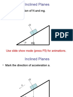 Inclined Planes: - Label The Direction of N and MG