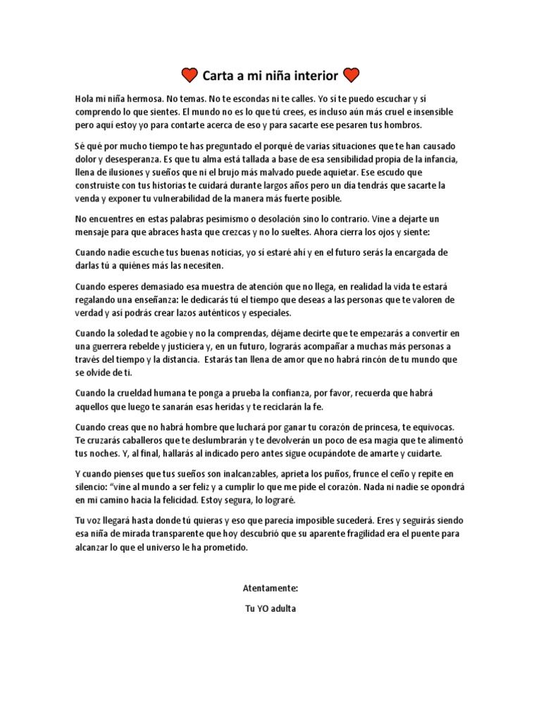 1 Carta A Mi Niña Interior 1 PDF