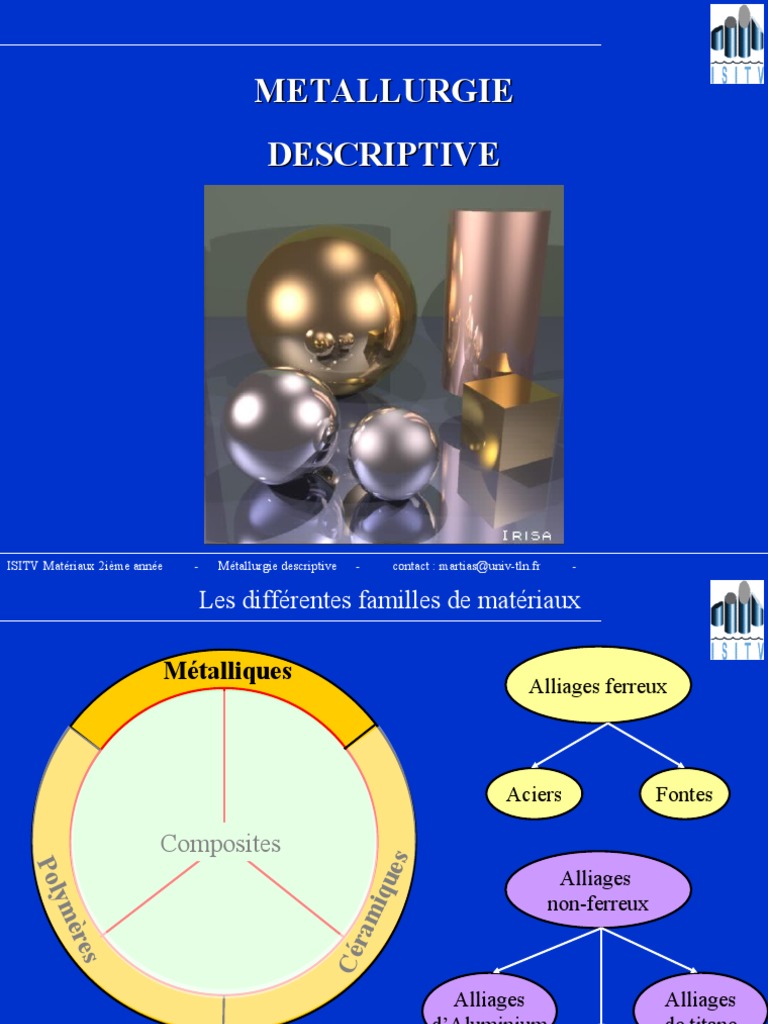 Métallurgie Descriptive (Matériaux) | PDF | Acier inoxydable | Acier