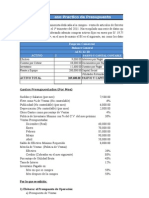 Presupuesto trimestral empresa ferretería