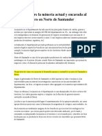 Análisis Sobre La Minería Actual y Encarada Al Futuro en Norte de Santander