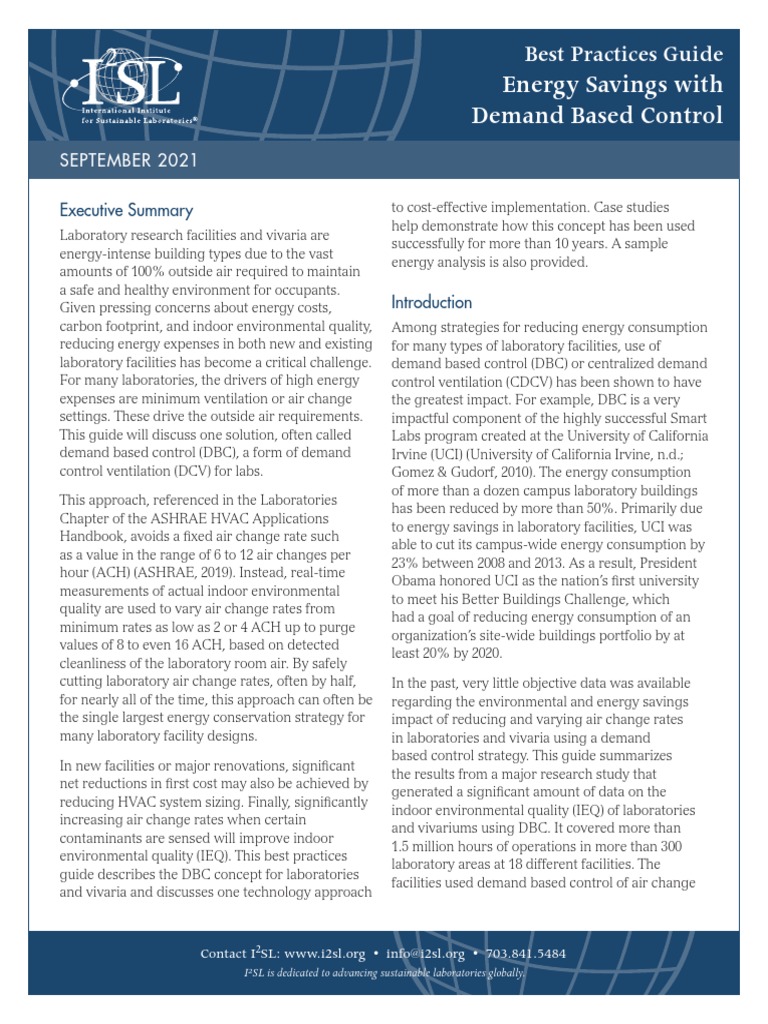 Energy Savings With Demand Based Control: Best Practices Guide | PDF ...