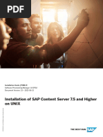 Installation of SAP Content Server 7.5 and Higher On Unix