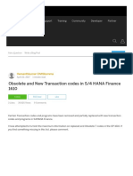 Obsolete and New Transaction Codes in S - 4 HANA Finance 1610 - SAP Blogs