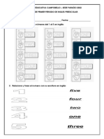 Examen Primer Periodo Ingles Preescolar