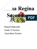 Anna Regina Secondary School: Ramoll Baboolall Grade 10 Science Agriculture Science